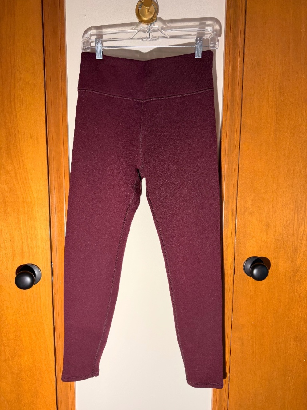 Athleta Altitude Tight in Polartec Power Stretch — Spiced Cabernet, Size Medium